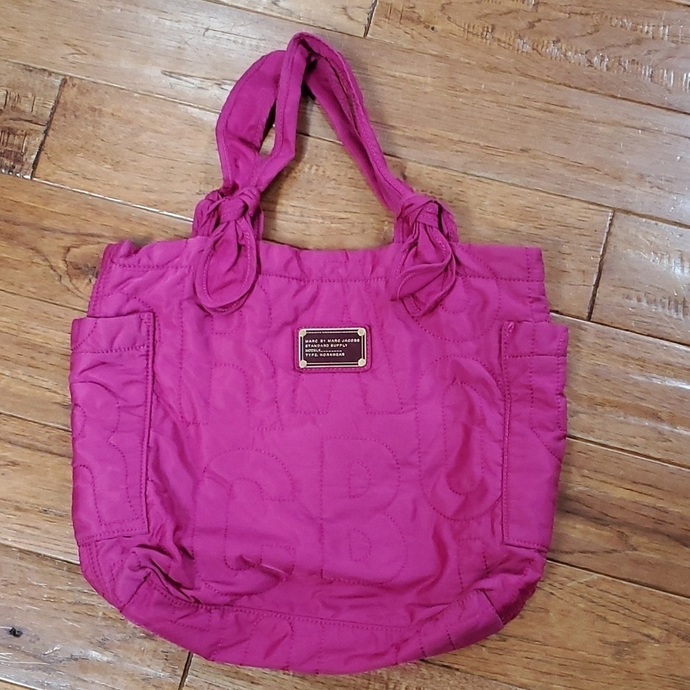 Marc by Marc Jacobs workwear hot pink tote bag